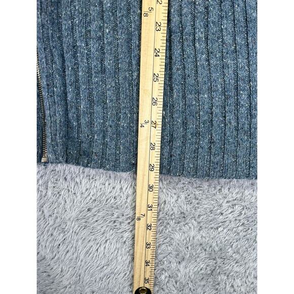Vintage Venezia Wool Blend Cardigan Sweater Zip Pockets Blue‎ Speckled 18/20 - Picture 6 of 8